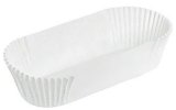 Бумажная форма для пирожных, 25х45 мм, высота 20 мм, овальная, белая, 1000 штук