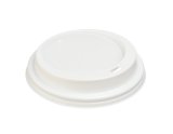 Крышка для стакана с отверстием, диаметр 90 мм, белая, 100 штук