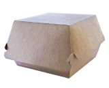 Коробка для гамбургера Оригамо, крафт, 120х120х100 мм, в коробке 400 штук