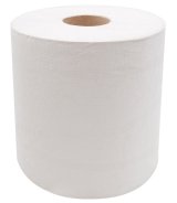 Полотенца бумажные Стандарт Maxi, 1-слойные, отбеленная макулатура, влагопрочные с центральной вытяжкой, 6 рулонов в упаковке