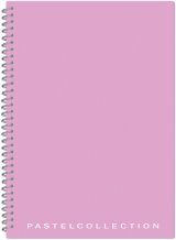 Бизнес-тетрадь Pastel Collection Pink/Purple, A4, 96 листов, пластиковая обложка, на гребне, клетка