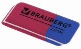 Ластик Brauberg Assistant 80, 41х14х8 мм, прямоугольный, красно-синий