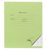Тетрадь школьная ПандаРог, А5, 18 листов, клетка, мелованный картон, зеленая
