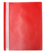 Папка-скоросшиватель пластик Workmate А4, 120 мкм, красная с прозрачным верхом