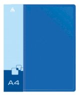 Папка на 4-х кольцах с форзацем, А4, 27 мм, 700 мкм, синий, с карманом
