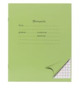 Тетрадь школьная ПандаРог, А5, 24 листа, клетка, мелованный картон, зеленая