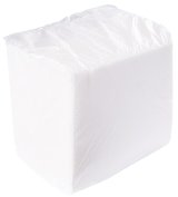 Салфетки бумажные белые, 1-слойные, 24х24 см, 100 листов в пачке, 50 пачек/мешок полиэтилен