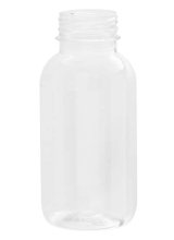 Бутылка с белой крышкой, 300 мл, широкое горло 38 мм, прозрачная, 100 штук