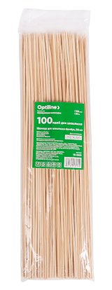 Шампур для шашлыка Optiline, бамбук, 30 см, 100 штук в упаковке