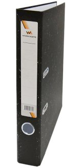 Папка-регистратор Workmate, 50 мм, черный мрамор, металлическая окантовка, в разборе