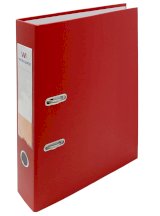 Папка-регистратор Workmate 75 мм, ПВХ, красная, без металлической окантовки, собранная