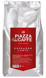 Кофе в зернах Piazza del caffe "Espresso Forte", вакуумный пакет, 1 кг