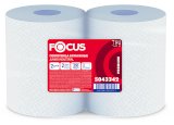 Протирочная бумага Focus, 350 метров, 2-слойная, ширина 24 см, белая с цветным тиснением, 2 рулона