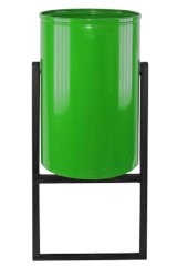 Урна металлическая круглая 24 литра, зеленая, У-1