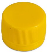 Крышка для бутылки с узким горлом, диаметр 28 мм, желтая, 50 штук