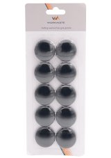 Набор магнитов для магнитных досок Workmate, 30 мм, круглые, черные, 10 штук в блистере