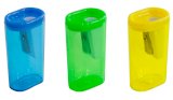 Точилка пластиковая Silwerhof Easy, 1 отверстие, пластик, средний контейнер
