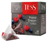 Tess Forest Dream, 1,8 г х 20 пакетов, чай пирамидка, черный, с добавками