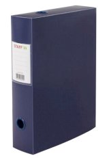 Короб архивный STAFF, пластик, разборный, 330х245 мм, до 750 листов, синий