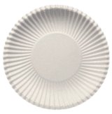 Тарелка картонная, диаметр 210 мм, неламинированная, белая, 100 штук