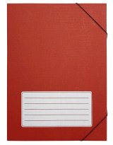 Папка архивная на резинках, микрогофрокартон, 45 мм, красная