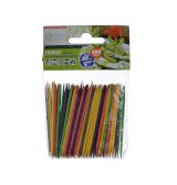 Пики для канапе Optiline цветные, бамбуковые, 6,5 см, 100 штук в упаковке, в коробке 40 упаковок