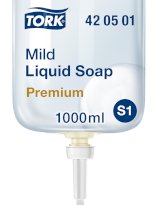 Крем-мыло жидкое картриджное Tork Premium, 1 литр, S1, 6 штук в упаковке