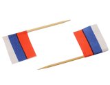 Пика для канапэ Флаг России, бамбуковая, 6,5 см, 100 штук