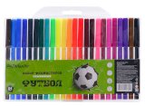 Фломастеры ПандаРог Футбол, 24 цвета, смываемые, в пластиковом блистере
