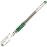 Ручка гелевая Pilot BLGP-G1-5, зеленая, с резиновой манжетой