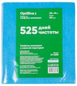 Салфетка вискозная Optiline с ячеистой структурой, 35х40 см, синяя, 25 штук в упаковке