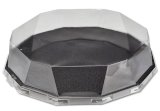 Поднос, тарелка двенадцатиугольная Guillin без крышки, диаметр 200 мм, высота 15 мм, черный, в коробке 200 штук