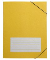 Папка архивная на резинках, микрогофрокартон, 45 мм, желтая