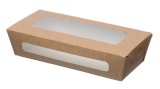 Упаковка ланч-бокс Оригамо с прозрачными окнами, 800 мл, 195х85х50 мм, 200 штук 