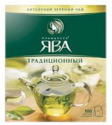 Принцесса ЯВА Традиционный, 2 г х 100 пакетов, чай пакетированный, зеленый