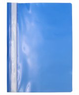 Папка-скоросшиватель пластиковая Workmate, А4, 180 мкм, синяя с прозрачным верхом