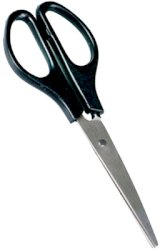 Ножницы Workmate 160 мм, пластиковые чёрные ручки