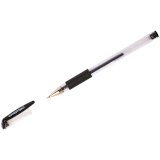 Ручка гелевая чёрная, манжетка, игольчатый стержень, диаметр 0,5 мм, толщина 0,4 мм