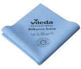 Салфетка ПУРмикро Актив Vileda, 38х35 см, синяя, 5 штук в упаковке