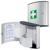 Аптечка настенная Durable First Aid Box 302x280x118 мм cеребристый, 2 лотка