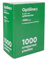 Зубочистки Optiline, бамбуковые, в индивидуальной полиэтиленовой упаковке, 1000 штук