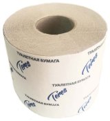 Туалетная бумага, 1-слойная, 54 метра, переработанное сырье, на втулке, 72 рулона в упаковке