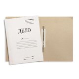 Папка-скоросшиватель Дело, А4, 420 г/м2, белая, мелованный картон