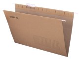 Подвесная папка STAFF, 404x240 мм, крафт-картон, 10 штук в упаковке