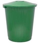 Бак мусорный с крышкой, 80 литров, зеленый