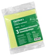 Салфетки губчатые Optiline, 15х15 см, 3 штук в упаковке