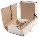 Папка архивная крафт/коленкор, 8 см, 4 завязки, 30 штук в упаковке