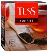 Чай черный Tess Sunrise 100 пакетиков, 9 упаковок в коробке
