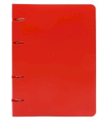 Тетрадь на кольцах ПандаРог, А5, 80 листов, пластиковая обложка, красная