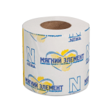 Туалетная бумага Мягкий элемент 1-слойная белая